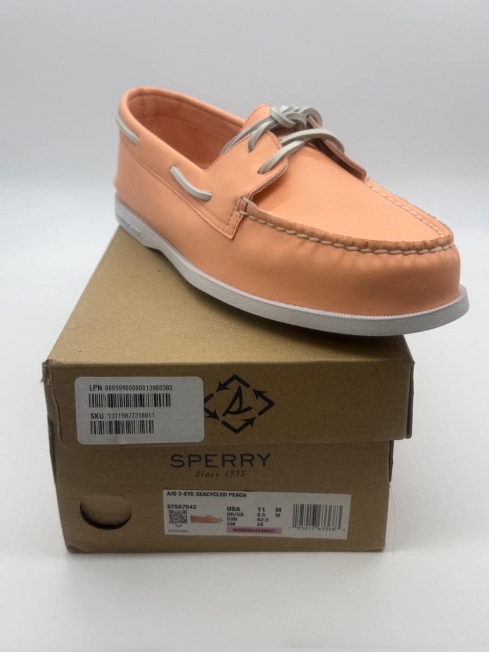 Sperry Women's Authentic Original (A/O) 2-Eye SeaCycled Boat Shoe